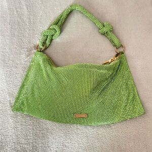 Cult Gaia Lime Green Beaded Shoulder Bag